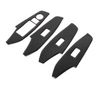 Yinhing 4Pcs Premium Carbon Fiber Window Control Panel Trim Frame Cover for Axela 2014 2018 Stylish Au Tomotive Interior Accessories Enhanced Grip And Aesthetics Fit for Your Vehicl