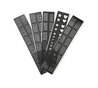 Yinhing 5 Pack Hollow Nail Art Stencils By Brand Name Easy to Use Stamping Plates for Gel Acrylic Nails Create DIY Designs with Safe Flexible Templates