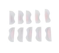 Yinhing 5 Pairs Silicone Durable False Eyelash Curler Curling Lifting Fake Eye Lashes Pad Made of Silicone Safe Environmental for All Eye Shapes Pink SS S M L XL