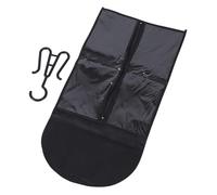 Yinhing 5 Set Holder Bag and Proof Storage Solution for Multiple Wigs and Hairpieces Clear PVC and Soft Non Woven Design Color for Organizing and Protecting Your Hair Extensions and Access (Black)