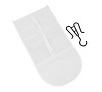 Yinhing 5 Set Holder Bag and Proof Storage Solution for Multiple Wigs and Hairpieces Clear PVC and Soft Non Woven Design Color for Organizing and Protecting Your Hair Extensions and Access (White)