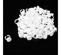 Yinhing 500Pcs Disposable Ink Ring Cups Containers Makeup Pigment Accessories Holders Non Durable Safe for Professional Artists Various Sizes Included (500pcs)
