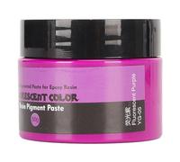 Yinhing 50G Fluorescent Color Pigment Paste High Concentration Highly Pigmented for DIY Art Projects Bright Fluorescent Paint for Crafts Coating and Designs (Purple)