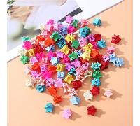 Yinhing 50pcs Star Hair Claw Clips Pastel Color Small Plastic Hair Clamps | 50pcs pastel star claw clips lightweight plastic material strong hold for thin hair cute color hair accessories for