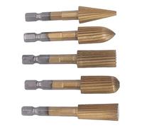 Yinhing 5Pcs File Tools Set /4In Shank Double Burr Files for Woodworking Metal Grinding Carving Shaping and Finishing Ideal for Crafting and Projects