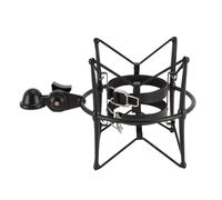 Yinhing 60MM Microphones Shock Mount Vibration Mic Clip Holder for Broadcasting Recording Studio Zinc Alloy Design for Enhanced Sound Quality (Black)