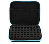Yinhing 63 Slots Portable Aromatherapy Essential Oil Storage Bag Case EVA Material for 63 Bottles Crash Design Complete Ideal for Home and Travel (Blue)