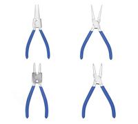 Yinhing 7" Professional Circlip Pliers Set Quality 4 Piece Internal/External Snap Pliers 2 Straight 2 Curved Comfortable Dip Coated Handles Includes Carrying Bag