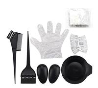 Yinhing 7Pcs Mixing Dye Kit Including Dye Brushes Tint Comb Mixing Bowl Ear Covers Gloves and Salon Cape for Professional and At Home Hair Coloring and Highlighting