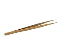 Yinhing Accuracy Tweezers for Electronics Repair Gold Fine Point Tweezers for Cellphone PC Watch Portable Design Ideal for Soldering Jumper Repairs (Gold)