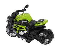 Yinhing Alloy Motorcycle Model With High Simulation Cool Sound Effects Light Features and Pull Back Action Kids Who Love Green Motorcycles (Green)