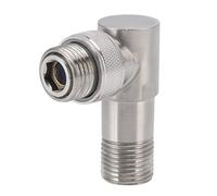 Yinhing Angle Stop Valve Male G1/2 304 Stainless Steel Automatic Stop Valve for Toilet with Integrated Design and Explosion Proof (On Off Integrated Angle)