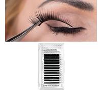 Yinhing Auto Fan Eyelashes, Black Volume False Lashes 12 Rows with Nanometer PBT Material, for Junior Intermediate Advanced Eyelash Beautician Beauty Salon (0.3-0.6in Mix)