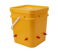Yinhing Automatic Chicken Waterer Cup with 12L Bucket Poultry Drinking System for Chickens Ducks Birds Proof Plastic Easy Install (Bucket + Butt Red Head)