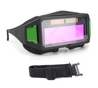 Yinhing Automatic Dimming Welding Goggles Professional Solar Powered Glasses with Green/True Color Lenses for Welding Grinding Cutting Comfortable Fit for Men (true color filter lens)