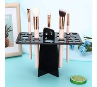 Yinhing Black 26 Hole Makeup Brush Air Drying Holder Cosmetic Brush Drying Rack Organizer For Makeup Artists Acrylic Plate 20 X 13 X 16cm