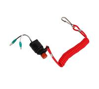 Yinhing Boat Engine Kill Switch Lanyard 688 82575 01 ABS Emergency Stop Switch Key Flexible Design for Outboard Motors Marine Replacement Part