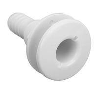 Yinhing Boat Through Hull Connector 3/4In ABS Plastic Hose Coupling Drain Outlet Accessory for Marine Applications System Easy Installation To and Wear Ideal for Boats and Yachts (White)