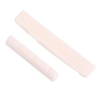 Yinhing Bone Guitar Bridge Saddle Nut 12 String Acoustic Guitar Accessories Real Cattle Bone Replacement Saddle Nut Set for Folk Acoustic Guitars White 49x6x9mm 76x3x13mm12 string