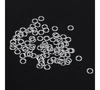 Yinhing Brass Eyelets with Washers for Leather Craft Sewing Metal Grommets for Projects 5mm Inner Diameter 100 Pieces (Silver)