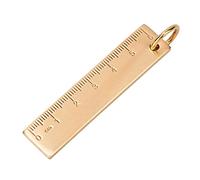 Yinhing Brass Ruler Midori Brass Ruler Bras 6cm 3mm Thick Professional Measuring Tool for Office School Supplies and Keychain Pendant