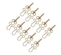 Yinhing Bronze Fur Coat Hook Fasteners 10 Pcs Metal Hooks for Over Coats Sweaters and Underwear and Elegant Design (Fasten the Bronze Collar Hook with a Diameter of)