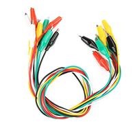 Yinhing Cable Double Ended Alligator Clips Testing Wire Strong Elasticity Conductive PVC Material for Electrical Testing Digital Test 10pcs 50cm 35mm Red Black White Yellow Green