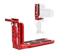 Yinhing Camera L Bracket Mount L Shape Plate Wit Shape Arrow Storage Case Plate with Hot Shoe Mount for SLR Cameras Metal Arrow Storage Case for Hydraulic Ballhead Ideal for Photography an (Red)