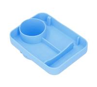 Yinhing Car Tray Silicone Car Snack Tray Multifunctional Kids Cup Holder Plate for Snacks and Drinks - Travel Companion for Families Design for Easy Up Ideal for Road Trips and Daily (Blue)