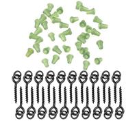 Yinhing Carp Fishing Accessories, Fishing Accessories With Round Link Loop Swivels Bait Screws Ronnie Rigs for (Green)