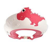 Yinhing Cartoon Dinosaur Shower for Kids - Soft Silicone Hair Wash Hat with Ear Eye - Comfortable Toddler Bath Blue (Red)