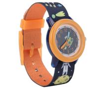 Yinhing Cartoon Pattern Quartz Watch for Kids Strap Easy to Read Dial Ideal Boys and Girls (Ribbon-Cosmic Orange)