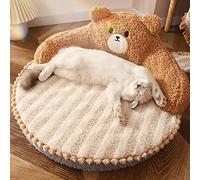 Yinhing Cat Bed With High Backrest Season Hug Design Washable Cozy Warm Pad for Cats and Dogs Soft Plush Little Bear Pet Bed for Comfort and Relaxation (Little Bear)