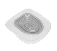 Yinhing Cat Toilet Training Kit Best Cat Toilet Training Kit Reusable Trainer with White Tray Blue Inner Support for Easy Pet (White Tray, 1 Gray Inner Support)