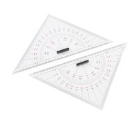 Yinhing Chart Drawing Ruler, High Hardness Acrylic Durable Precise Scale Engraved 300mm, with Transparent Design for Boats Yachts Ships Navigation Drafting2pcs Chart Drawing Ruler
