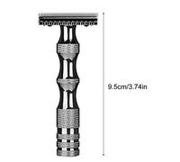 Yinhing Classic Men Anti Skid Metal Handle Dual Shaver Vintage Style Manual for Smooth Shaving Blue Black Colorful 4x2.5x9.5cm (Black)