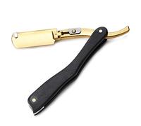 Yinhing Classic Shaving Knife, Wooden Handle Men Manual with, for Beard Face Head Shaping and Barber Shop Use (Black)