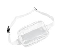 Yinhing Clear Fanny Pack, Clear Belt Bag with Adjustable Breathable Strap Sling Bag for Work, Gym, Beach, Airport, Concerts, Traveling (White)