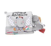 Yinhing Cloth Book with Tails Educational Soft Crinkle Book for Toddlers Tear Elephant Design Sensory Toy for Babies and Infants (Type 2)