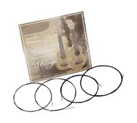 Yinhing Colorful Ukulele Strings Set 4pcs Nylon Uke Replacement Strings for Clear Sound Available in White and Colorful Options (Black)