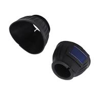 Yinhing Comfortable Rubber Horse Bell Boots Equine Hoof Protectors for Riding Training Pair of Bell Boots Essential Equestrian Supplies (Black)