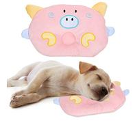 Yinhing Cute Cartoon Shape Pillow for Cats and Dogs Cervical Spine Sleeping Pillow Plush Pet Supplies 3 Color Options (Pink)