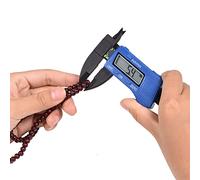 Yinhing Digital Caliper with Extra Large LCD Screen Plastic Measuring Tool for Inside Outside Depth Precise Measurement Inches Millimeters 0 150mm (Blue)