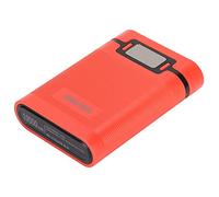 Yinhing DIY Mobile Battery Power Bank for 4 Batteries Capacity Box With Input Way Charging and LCD Display Compact Design for On The Use for Outdoor Activities (Red)