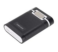 Yinhing DIY Mobile Battery Power Bank for 4 Batteries Capacity Box With Input Way Charging and LCD Display Compact Design for On The Use for Outdoor Activities (Black)