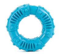 Yinhing Dog Rubber Teeth Grinding Donut Shaped Bite Chew Toy for Pets Slip Design Ideal for Teeth and Oral Health Safe and Blue Color (Sky Blue)