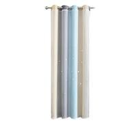 Yinhing Double Layer Blackout Curtain with Hollow Out Star Pattern Gradient Modern Design for Bedroom Living Room 90% Sunlight Blocking Breathable Machine Washable Home Decor (134cm * 270cm)