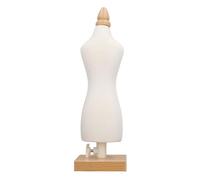 Yinhing Dress Form, Mannequin Torso Table Top Display Clothing Stand with Wooden Base 12.2 Inch Canvas Clothes Sewing Mannequin Manequins Body Female for Sewing Pattern Making Teaching (Type 1)