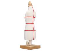 Yinhing Dress Form, Mannequin Torso Table Top Display Clothing Stand with Wooden Base 12.2 Inch Canvas Clothes Sewing Mannequin Manequins Body Female for Sewing Pattern Making Teaching (Type 2)