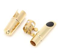 Yinhing Eb Alto Saxophone Mouthpiece 5C Brass with Pads Comfortable for Classical Music Players
